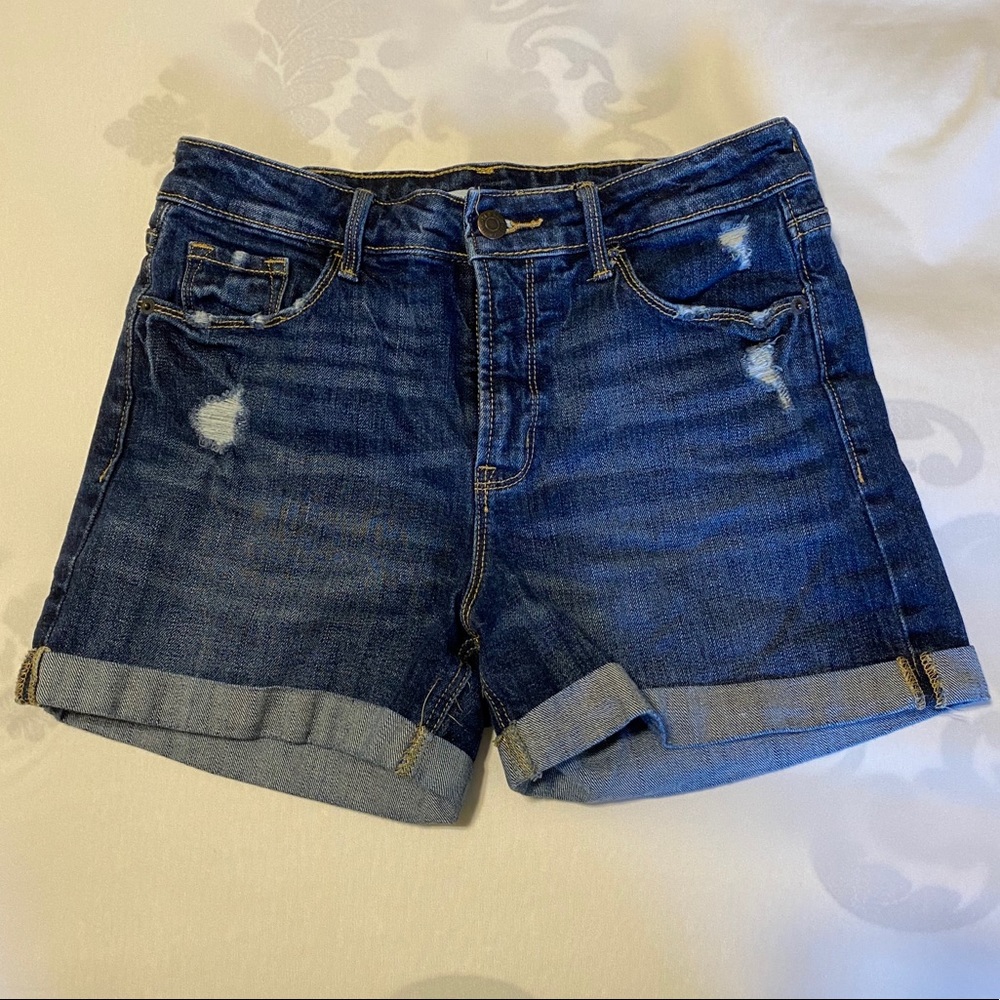 Old Navy Medium Wash Distressed Jean Shorts
